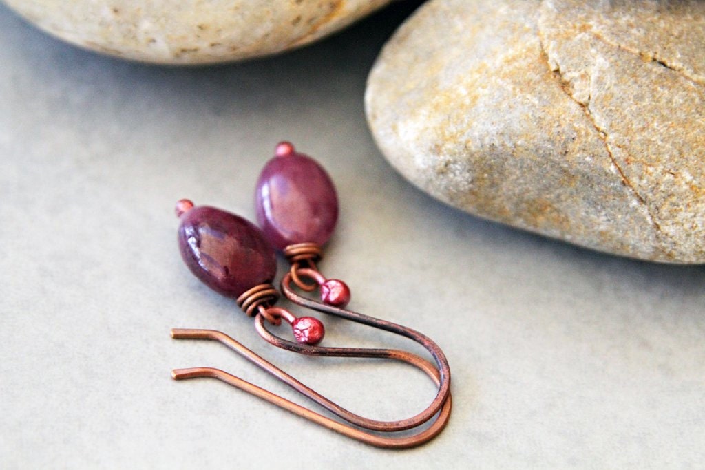 Ruby Tuesday - Pink Ruby Earrings