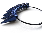 Apache Arrowhead Hoops in Midnight Blue