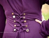 Purple Fairy pixie steampunk cloak jacket hoody modern red riding hood