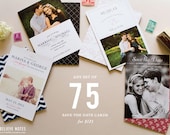 75 of any SAVE THE DATE Cards