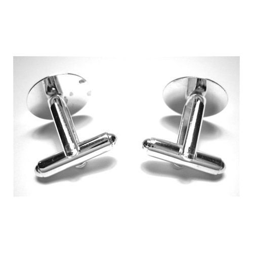 25 Pairs 50 Pieces Cufflinks with 15mm Glue Pad by Custom Coin Rings