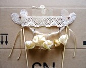 Lace Hearts Cake Topper. 2013 Trends. Romantic Wedding Decor. Valentines Proposal.