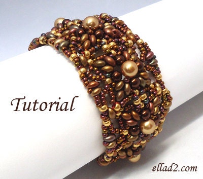 Tutorial Medini Bracelet - Beading tutorial, Instant download, PDF