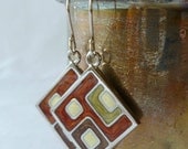 Earrings Fall Colors Geometric Design