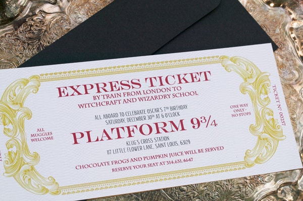 Witches and Wizards Birthday - Printable Invitation by Flair Designery Il_570xn