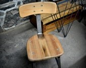 Salvaged Fir and Raw Iron Chairs