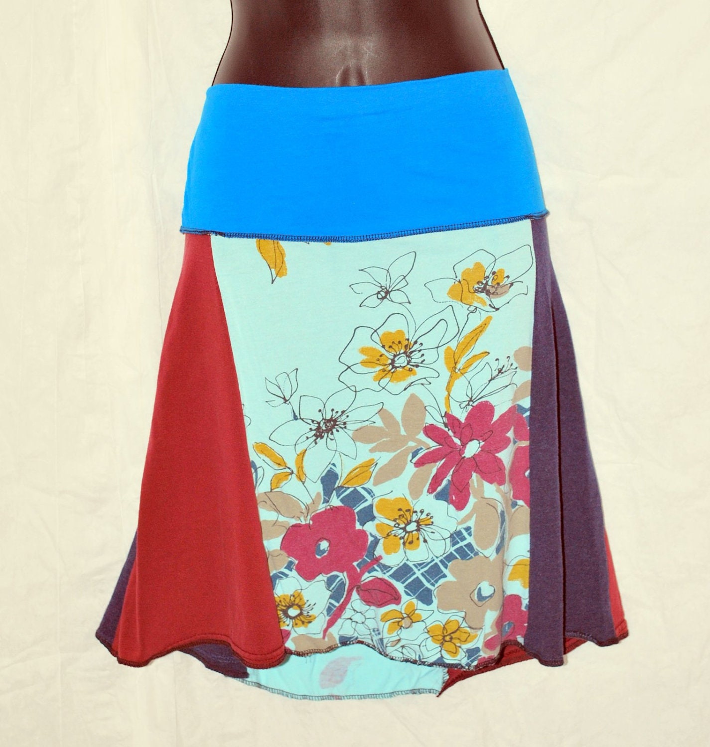floral tee shirt skirt
