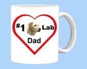Number 1 Yellow Lab Dad mug
