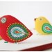 colorful felt pins - bird brooches