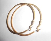 70s Disco Diva Style HUGE Earrings-Vintage Textured Loops -Super Foxy Attitude