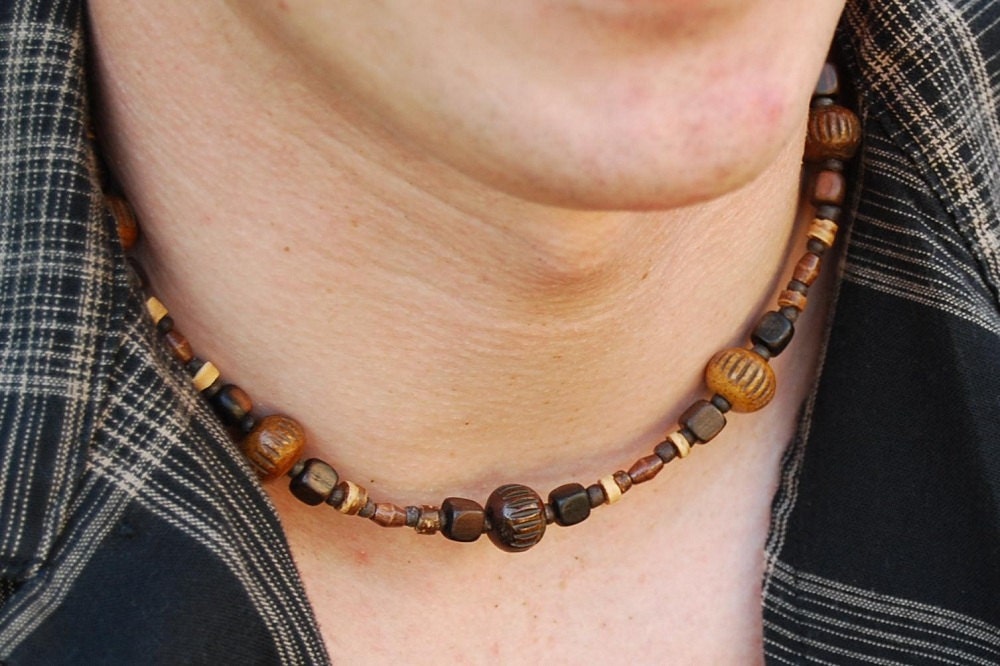 Dem Brown Bones - 18 In. Necklace - Bone, Coconut Shell & Wood - Handmade Jewelry Gift Under 25 for Men, Women, Unisex Teens