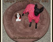 Round Fleece Donut Pet Bed - Large