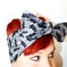 Bow style, Vintage Inspired Head Scarf, Sparkle Bats, Rockabilly, psychobilly, retro, vintage inspired
