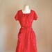 vintage 50s wrap dress - SWIRL floral cotton day dress / S-M