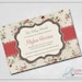 Shabby Chic Bridal Shower Invitations, Invite, Coral and Brown Floral - 1505