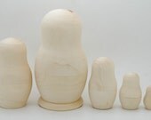 Blank matryoshka nesting dolls russian dolls paint your own matryoshka doll set of 5 free shipping