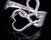 Silver Fork Bracelet in Original Intertwining Hearts Design