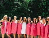 Monogrammed Wraps Great for Wedding Gifts set of 6 Custom embroidered