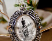 Lenore- Vintage Style Edgar Allen Poe Raven  Cameo Necklace