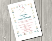 Vintage Summer Camp- Printable Wedding Invitation