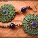 Inspirations of Marrakech-OOAK- Turquoise Patina Medallion Earrings