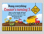 Dump Truck Construction Birthday Invitation Dump Truck Birthday Party Invitation Printable Il_170x135