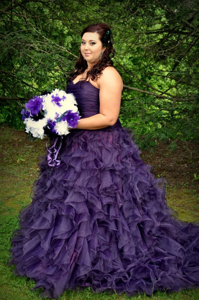 Purple Wedding Dress Custom Made