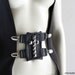 Leather Belt Piece Cross Metal Crucifix Steampunk Victorian Kawaii Lolita Handmade - Chrisst Unique Fashion - SPECIAL ETSY PRICE