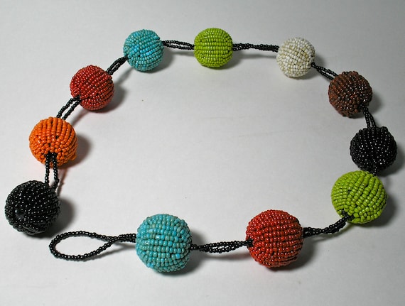 Large Gum Ball Size Beaded Bead Necklace