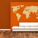 World map vinyl wall art decal
