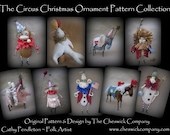 Circus Ornaments E-PATTERN PACKET for all 9 ornaments by cheswickcompany