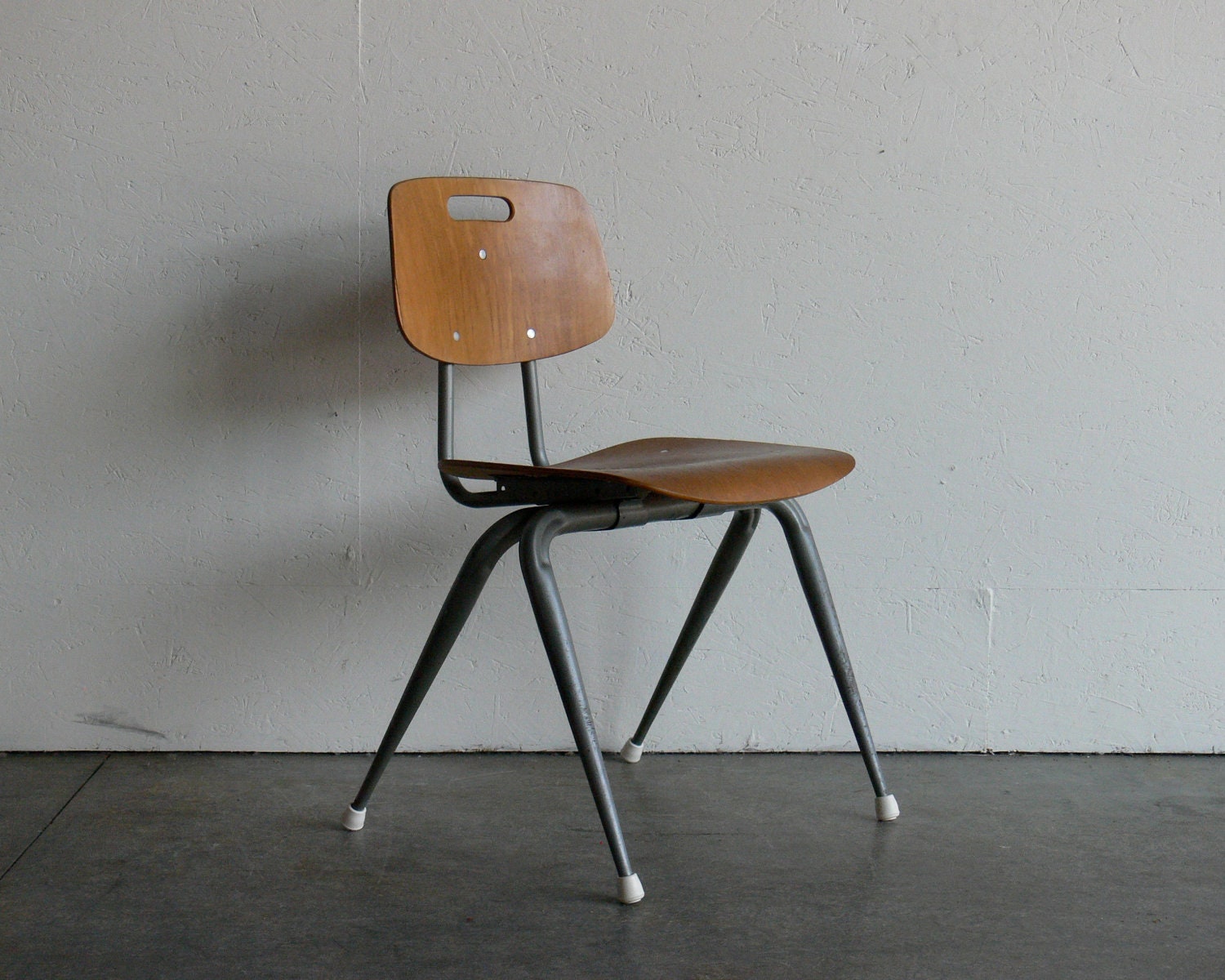 Vintage Industrial/Mid Century Modern Plywood Side Chair (Adult Sized)