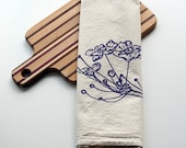 Deluxe Flour Sack Towel - Japanese Anemone - Hand Screen Printed