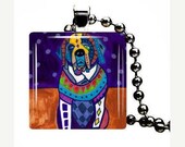 SALE ENDING - SAINT Bernard Jewelery Dog Art Pendant Necklace Glass Pendant Charm Necklace Dog Tag Jewelry Silver Glass Christmas Gift abst