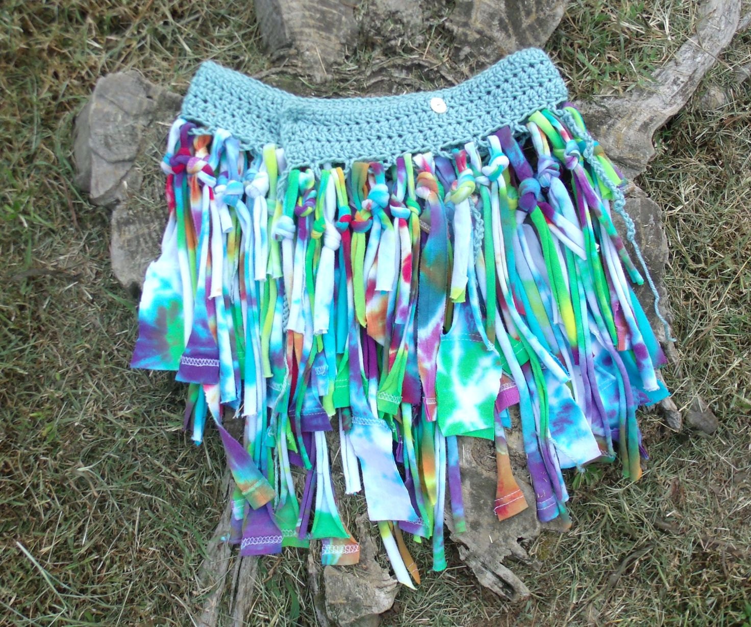 Floating on the Winds of Love Hand Dyed Fairy Wrap Skirt / One of a kind Yoga / Movement Skirt / Unique Up-Cycled Dance Skirt / Beach Wrap