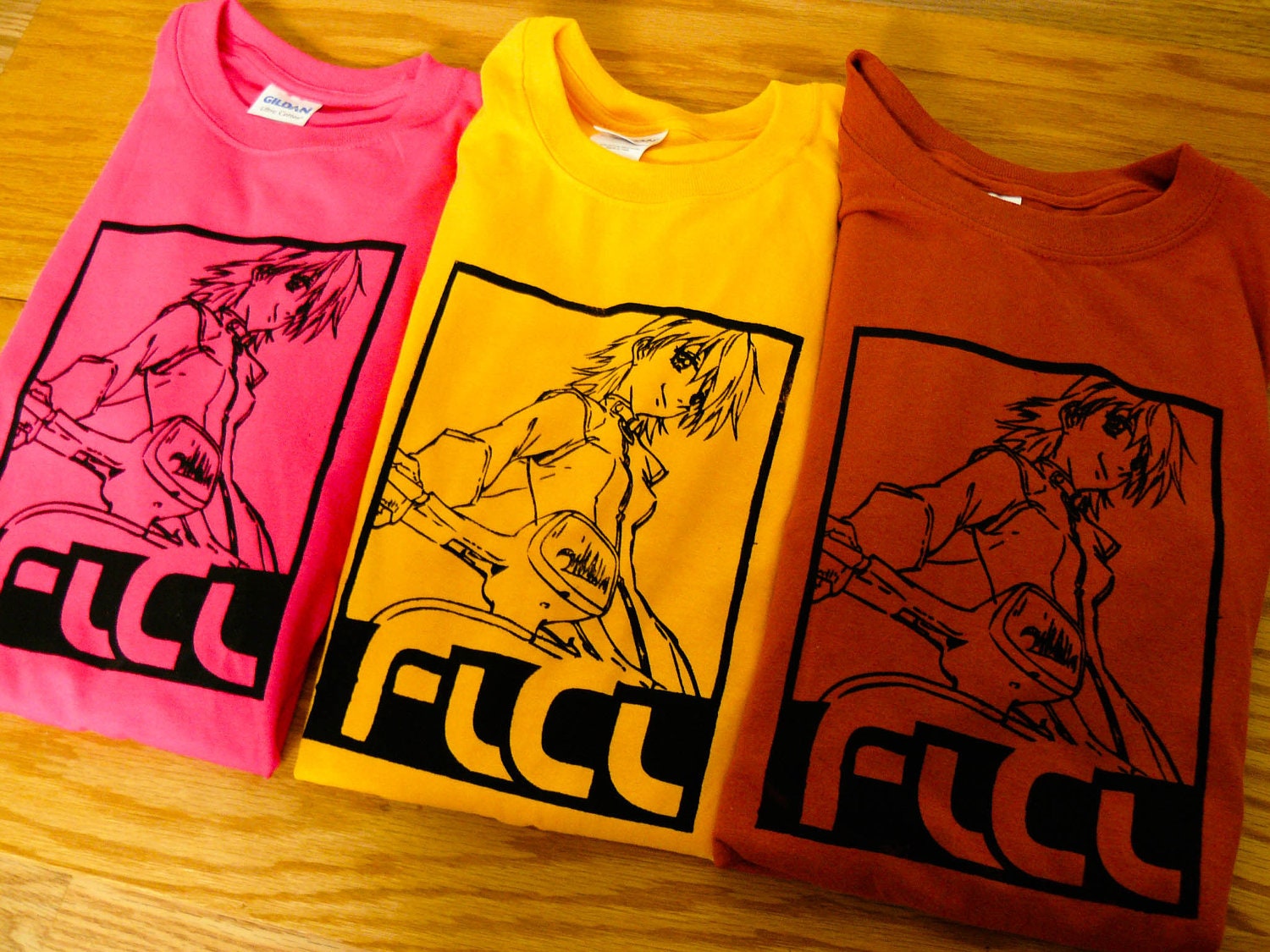 FLCL Fooly Cooly Inspired Screenprinted T-Shirt