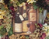 OOAK Wine Tuscan VinEYarD GrapeVine HyDranGeA Radiating Home Wreath Decor