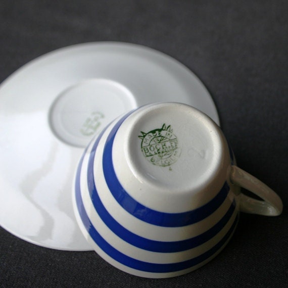 The beautiful blue lined vintage cup