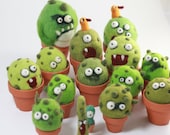 Needle felting cactus monster kit