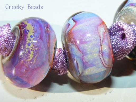 Handmade Lampwork beads"Mystery" Creeky Beads SRA