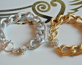Mini Heart Gold or Silver Chain Bracelet