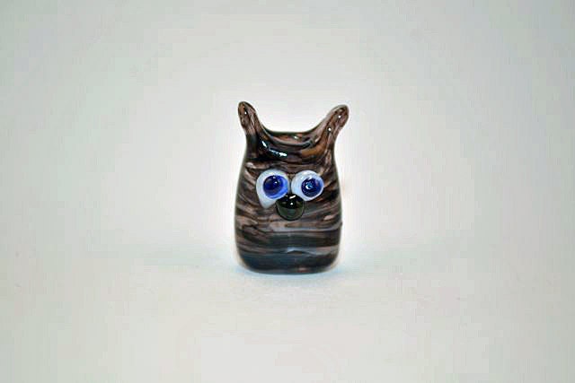 Francis-Lampwork glass Cat bead-HANDMADE-SRA-OOAK-Free Shipping