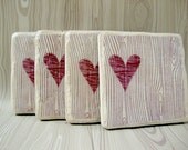Wood You......set of 4 Italian stone coasters