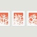 Coral Wall Digital Print Set Abstract Modern Home Decor - Summer