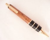 Gorgeous Wooden Click Pen in Plum -- extra large size -- great mans gift