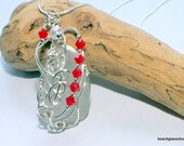 Sea Glass Necklace Beach Glass STERLING Lake Erie Frosted White Embellished Wire Wrapped