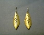 Textured Leaf Earrings, Modern, Casual, bridal party gift