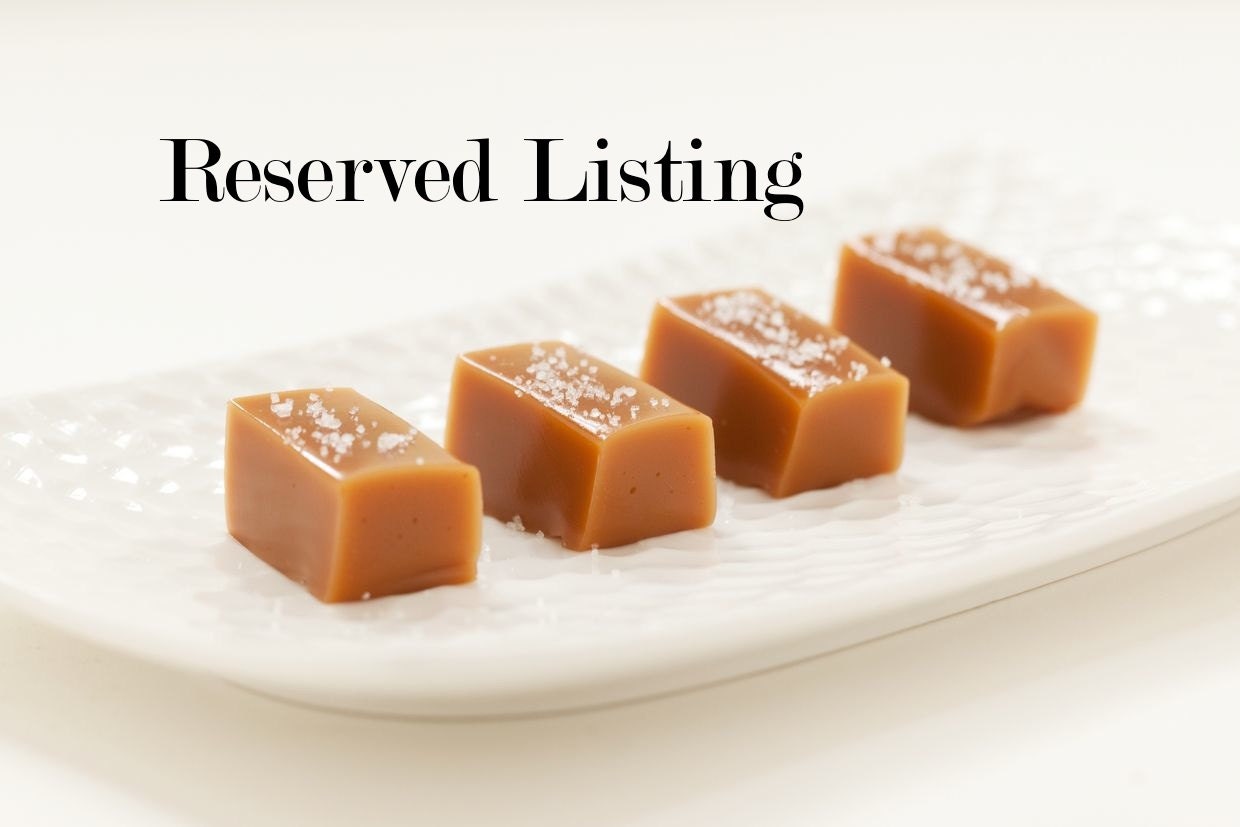 Reserved Listing - Fleur de Sel Caramels White Glassine Favors - For Leonora - November 9, 2013