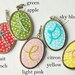 Embroidered Initial Necklace. Made to Order - - 20 INCH CHAIN