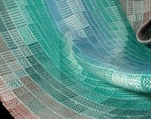 Handwoven Shawl, Dressy Evening Wear, Hand Woven Wrap, Teal Stole